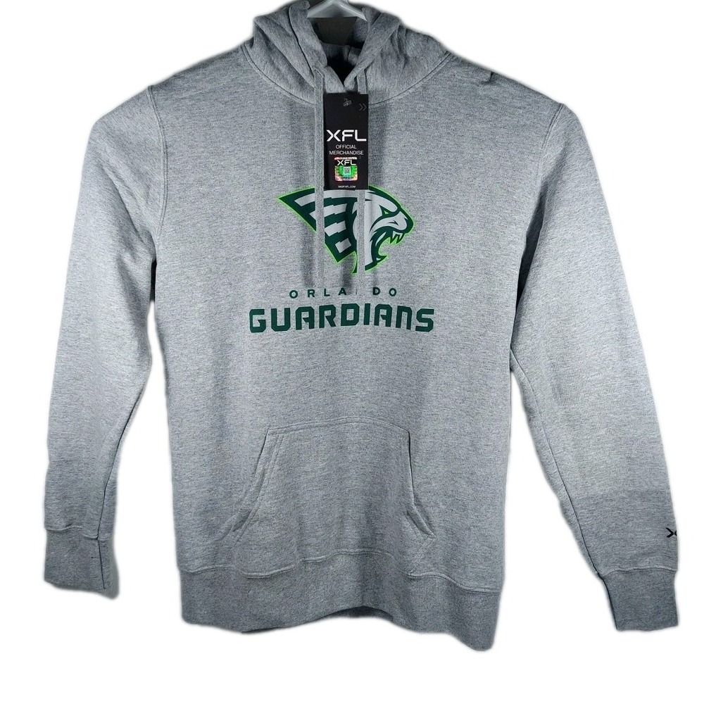 XFL Women's Size L - Orlando Guardians Lockup Logo Grey Hoodie